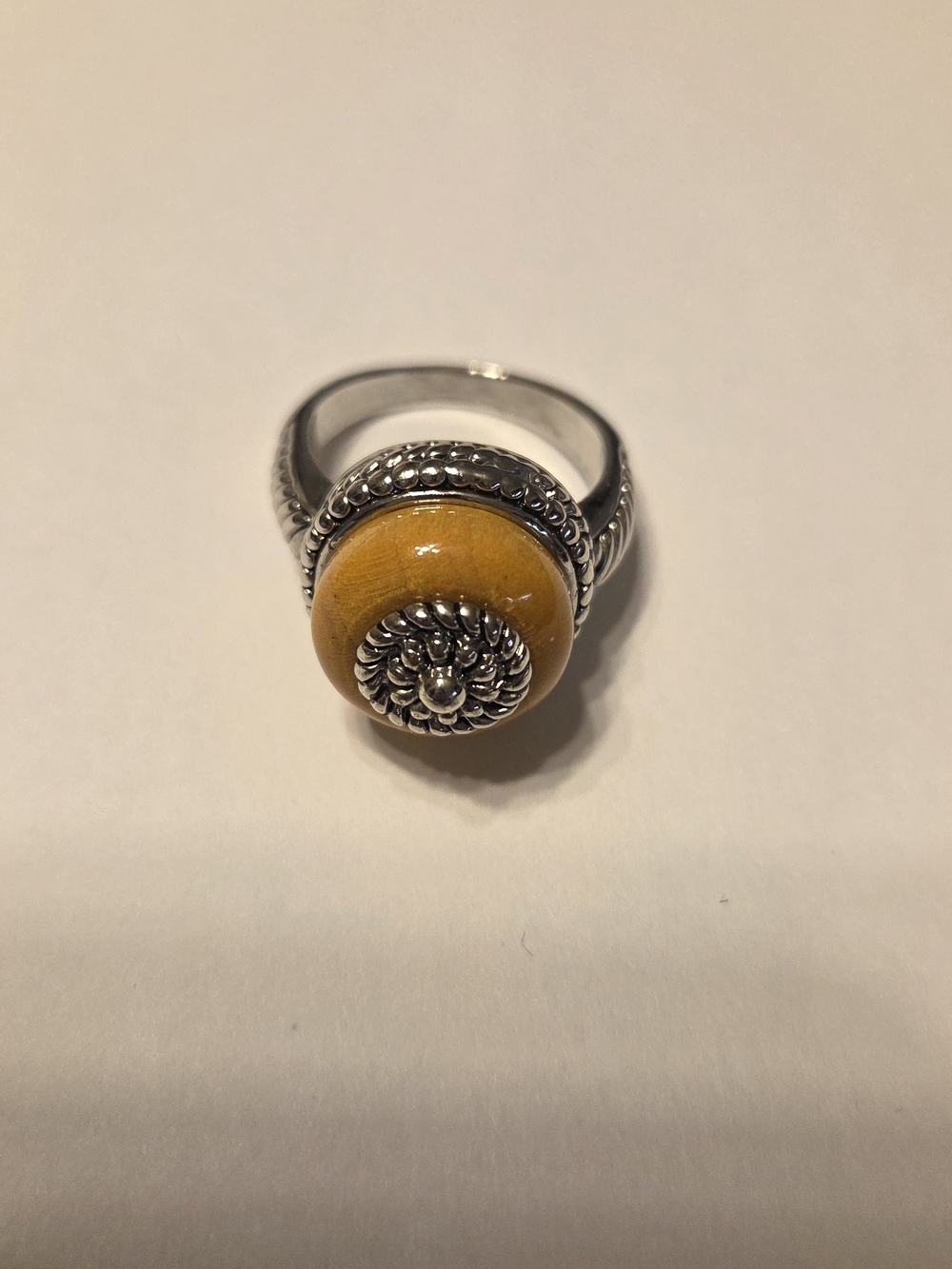 Polished Wood Ring Size 8